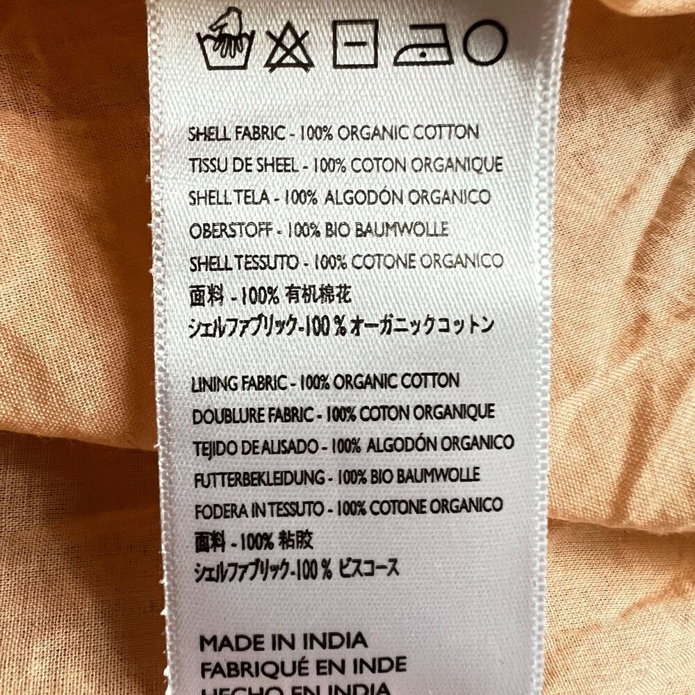 Cleobella Dress XS Organic Cotton Sundress Shoulder Tie Peach - Picture 8 of 10